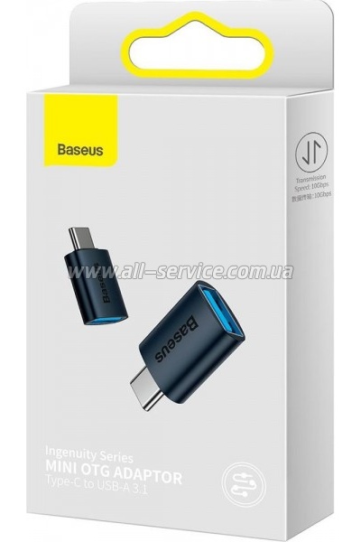 ������� OTG USB 3.1 AF to USB-C blue Baseus (ZJJQ000003)