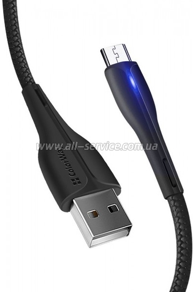 ���� ������ USB 2.0 AM to Micro 5P 1.0m led black ColorWay (CW-CBUM034-BK)