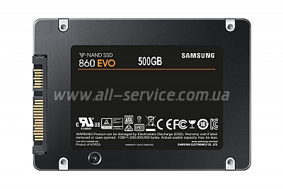 SSD  Samsung 860 EVO 500GB 2.5" SATA V-NAND 3bit MLC (MZ-76E500BW)