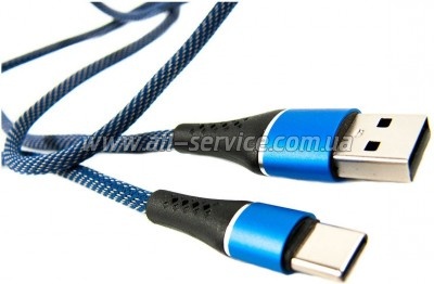 ���� ������ USB 2.0 AM to USB-C 1.0m blue Dengos (NTK-TC-MT-JEANS)