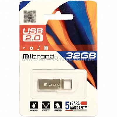  Mibrand 32GB Shark Silver USB 2.0 (MI2.0/SH32U4S)