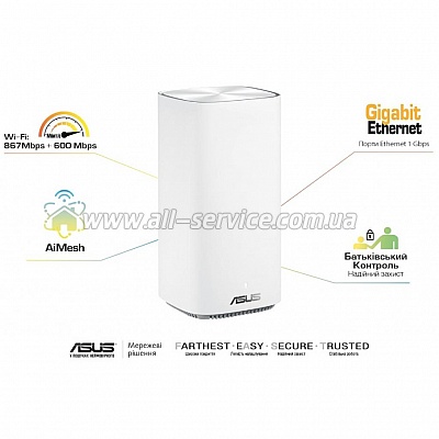 Wi-Fi Mesh  ASUS ZenWiFi mini CD6 2PK (CD6-2PK)