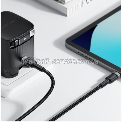 ���� ������ USB-C to USB-C 1.2m PD 60W black Acefast (6974316285137)