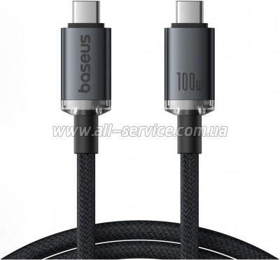���� ������ USB-C to USB-C 1.5m 100W USB3.2 20Gb black Baseus (P10318204111-00)