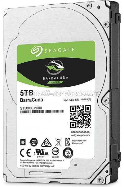  Seagate BarraCuda 5TB SATA 3.0 2,5" (ST5000LM000)