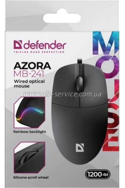  Defender Azora MB-241 LED USB Black (52241)