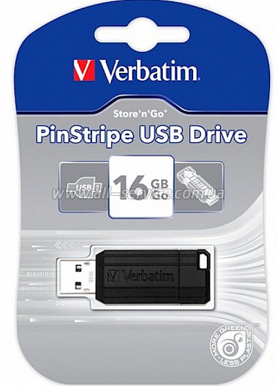  16Gb Store'n'Go PinStripe black Verbatim (49063)