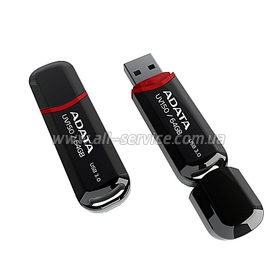  ADATA 64GB USB 3.0 UV150 Black (AUV150-64G-RBK)