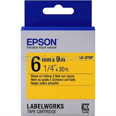  Epson LK2YBP LW-300/ 400/ 400VP/ 700 Pastel Blk/Yell 6mm/9m (C53S652002)