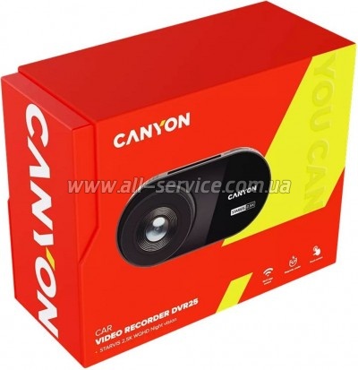  Canyon DVR25 WQHD 2.5K 1440p Wi-Fi Black (CND-DVR25)