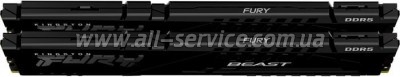     DDR5 16GB (2x8GB) 5200 MHz FURY Beast Black Kingston Fury (ex.HyperX) (KF552C40BBK2-16)