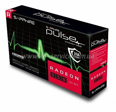  AMD Radeon RX 550 2GB GDDR5 Pulse Sapphire (11268-21-20G)