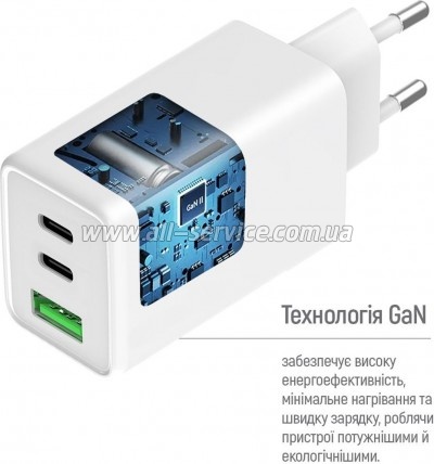 �������� ������� ColorWay C101B GaN Mini 100W PD white (CW-CHS061PD-WT)