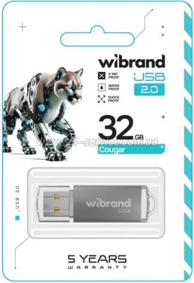  Wibrand 32GB Cougar Silver USB 2.0 (WI2.0/CU32P1S)