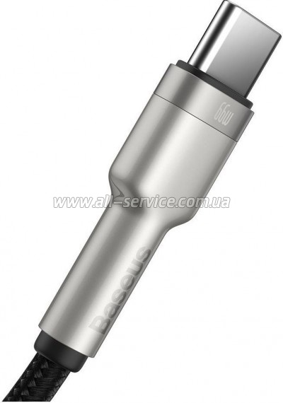 ���� ������ USB 3.1 AM to USB-C 0.25m 6.0A 66W Cafule Series Metal Black Baseus (CAKF000001)