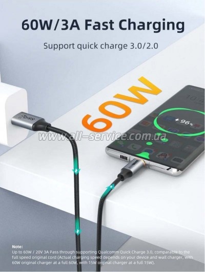 ���� ������ USB 3.1 AM to USB-C 1.5m Cabletime (CA915231)