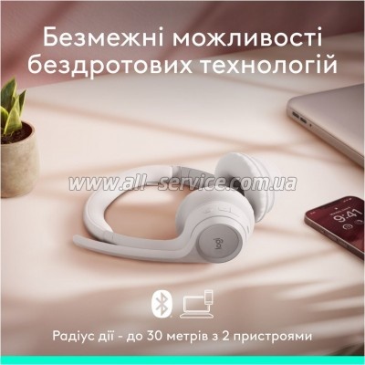  Logitech Zone 300 Bluetooth Off-White (981-001417)