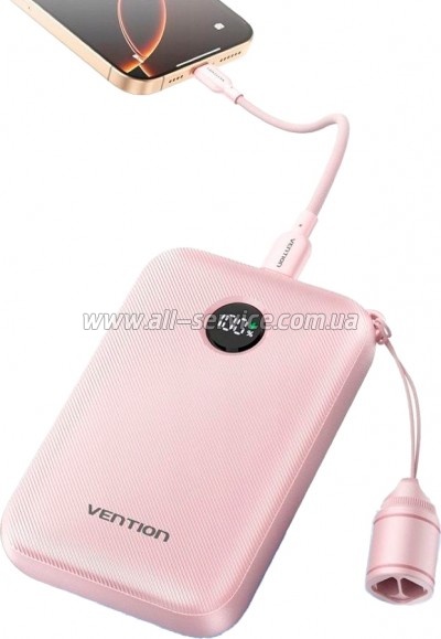 ������� ������������� Vention 10000mAh 22.5W PD Pink (FKAP0-C)