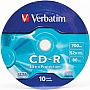 ���� Verbatim CD-R 700Mb 52x Spindle Wrap box Extra (43725)