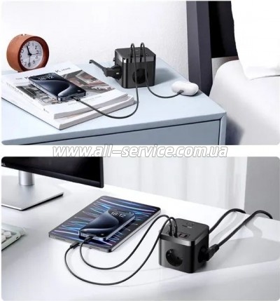 ������� ������ Baseus PowerCombo Cube Power Strip (E00066400117-00)