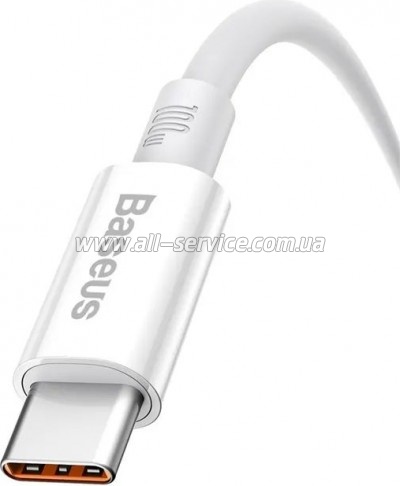 ���� ������ USB 2.0 AM to USB-C 2.0m 100W moon white Baseus (P10320102214-03)