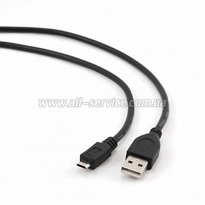   USB 2.0 AM to Micro 5P 3.0m Cablexpert (CCP-mUSB2-AMBM-10)