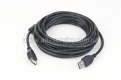 Кабель-удлинитель USB 2.0 3m GMB (ферритовый фильтр) (CCF-USB2.0-AMAF-10) Кабель-удлинитель USB 2.0 3m GMB (ферритовый фильтр) (CCF-USB2.0-AMAF-10)