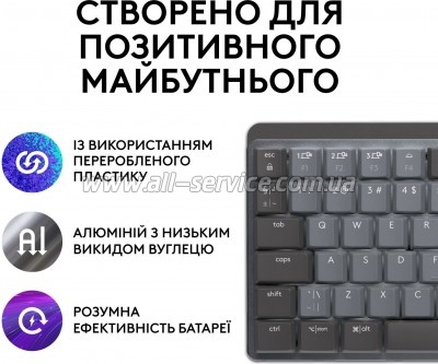  Logitech MX Mechanical Mini Illuminated UA Graphite (920-010782)