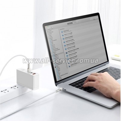 ���� ������ USB-C to USB-C 1.0m 100W metal white Baseus (CATJK-C02)