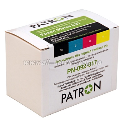 Перезаправляемый картридж EPSON Stylus C91 (Комплект 4 шт) (PN-092-017) PATRON Перезаправляемый картридж EPSON Stylus C91 (Комплект 4 шт) (PN-092-017) PATRON