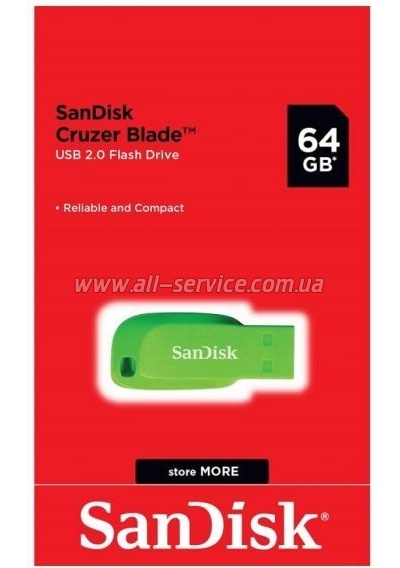  SanDisk 32GB Cruzer Blade Green USB 2.0 (SDCZ50C-032G-B35GE)