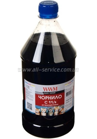 Чернила WWM для Canon CLI-521B/ CLI-426B 1000г Black Водорастворимые (C11/B-4) Чернила WWM для Canon CLI-521B/ CLI-426B 1000г Black Водорастворимые (C11/B-4)