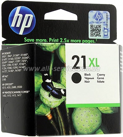  HP 21XL DJ3920/ 3940/ PSC 1410 black (C9351CE)