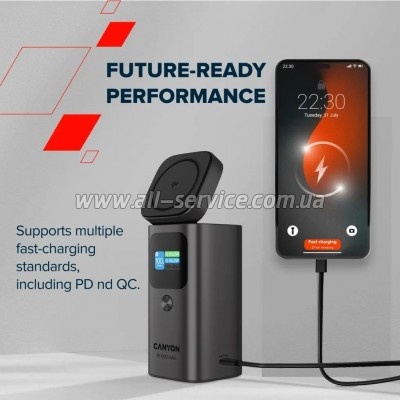 ������� ������������� Canyon 15000mAh OnPower 150 Qi2 magnetic Grey (CNS-CPB150DG)