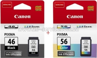 Комплект картриджей Canon Pixma E404/ E464/ PG-46/ CL-56 Black/ Color (Set46) Комплект картриджей Canon Pixma E404/ E464/ PG-46/ CL-56 Black/ Color (Set46)