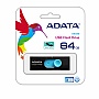  64GB ADATA UV220 USB 2.0 BLACK/BLUE (AUV220-64G-RBKBL)