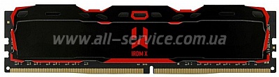  16Gb GOODRAM DDR4 3000MHz CL16 IRDM X 1024x8 Black (IR-X3000D464L16/16G)
