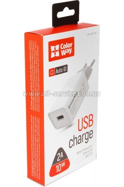   Colorway 1USB AUTO ID 2A 10W (CW-CHS012-WT)