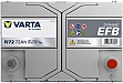 ����������� ������������� Varta 72�� Blue Dynamic EFB ����  N72 (572501076)