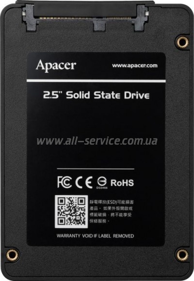 SSD  APACER AS340 480 GB SATAIII TLC Bulk (AP480GAS340G)
