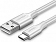 Дата кабель USB 2.0 AM to USB-C 1.0m US287 White Ugreen (60121) Дата кабель USB 2.0 AM to USB-C 1.0m US287 White Ugreen (60121)