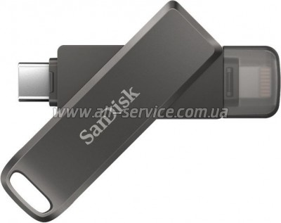 SanDisk 64GB iXpand Drive Luxe USB Type-C /Lightning Apple (SDIX70N-064G-GN6NN)