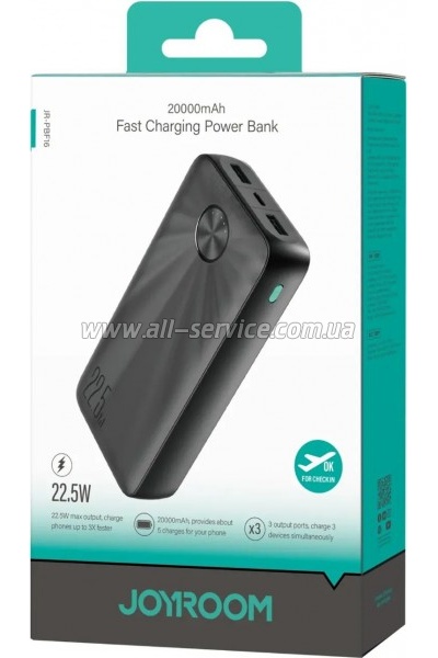 ������� ������������� JOYROOM 20000mAh PD 22.5W Black (JR-PBF16)