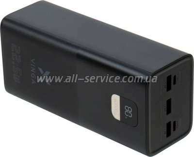   Vinga 40000 mAh 22.5W Display Black (VPBB4022)