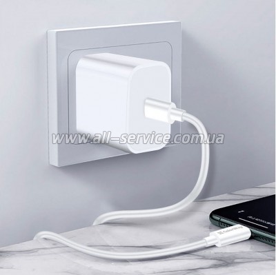 ���� ������ ColorWay USB-C to USB-C 1.0m 3A 60W white (CW-CBPDCC055-WT)