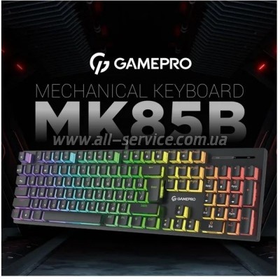  GamePro MK85B Blue Switch RGB USB Black (MK85B)