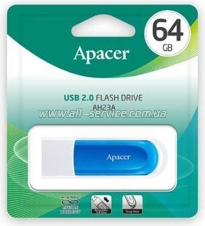  Apacer 64GB AH23A White USB 2.0 (AP64GAH23AW-1)