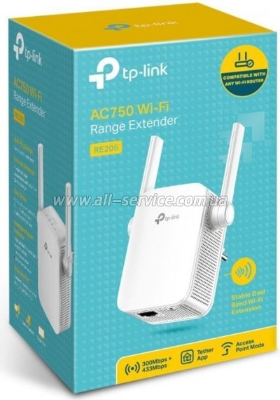  TP-Link RE205 AC750, 1FE LAN (RE205)