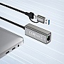 ������� USB-C + USB A to RJ45 Ethernet 100Mbps XO (HUB018.black)