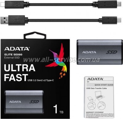  SSD USB 3.2 1TB ADATA (AELI-SE880-1TCGY)